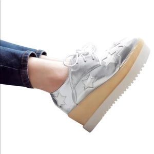 💕PINK Metallic Star Platform Creeper Shoes💕